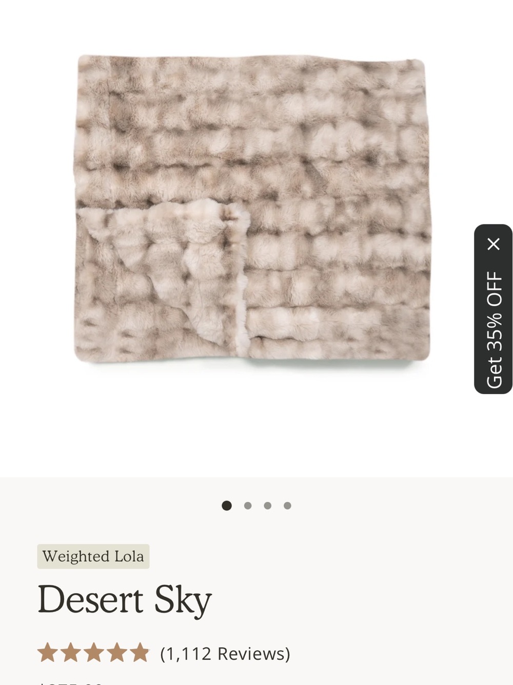 lola  Luxury Weighted Blanket. Desert Sky